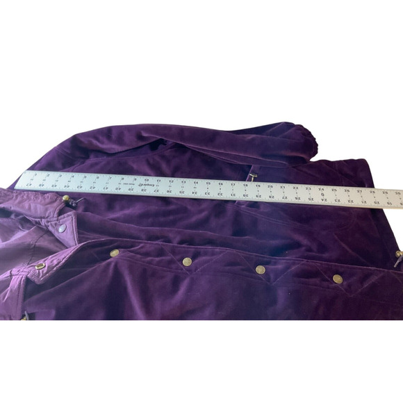 Current Seen Women's Large Purple Jacket Reversible Double Sided Velvet Feel - Picture 6 of 7